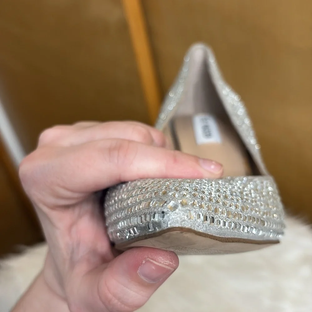 Steve Madden Silver Laveda Crystal Pump In Rhinestone Size 7.5